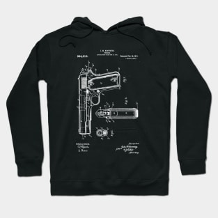 World War 2 Weapon Blueprint M1911 Pistol Hoodie